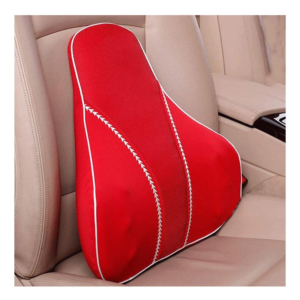 Soulager le mal de dos avec ce soutien lombaire ergonomique en mousse pour bureau et auto - Rosso