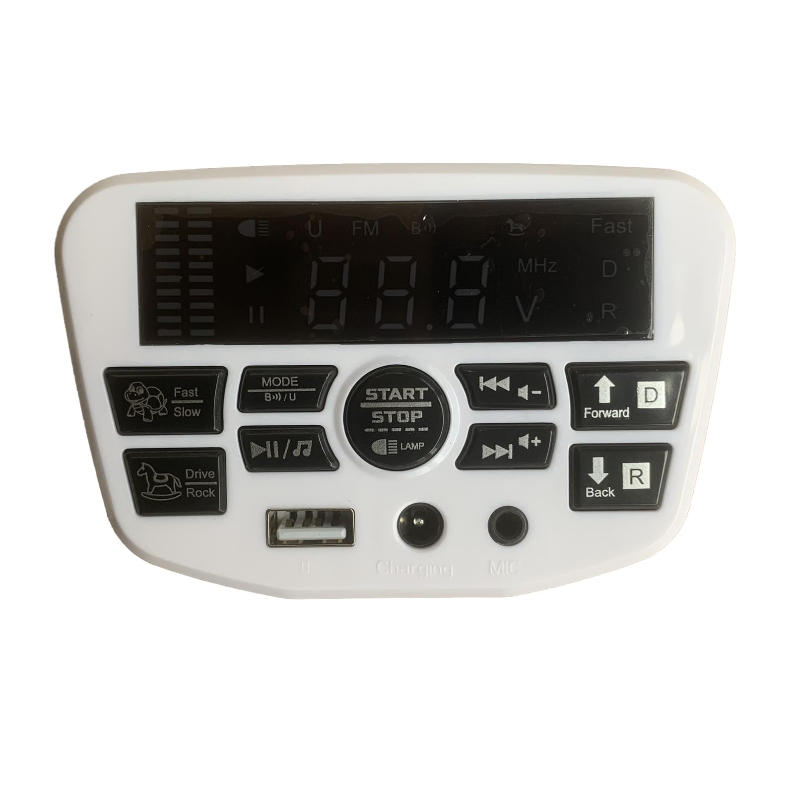 weelye JR1956G Drive12V Children's Electric Vehicle Power Supply Central Control Switch Multi-Function Bluetooth Connection Music Power Display Center