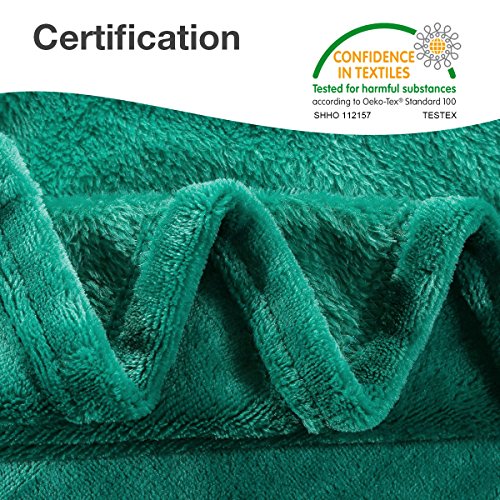 Hyseas Flannel Fleece Throw Blanket Teal - Super Soft Plush Microfiber Solid Blanket For Couch, Bed, Chair, Sofa - Fuzzy Cozy Lightweight - 50X60 Inch #TOP3