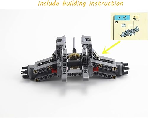 Miniatura 2 de Sistema de suspensión trasera de juguete todoterreno compatible con todas las principales marcas de bloques de construcción, kit de piezas técnicas