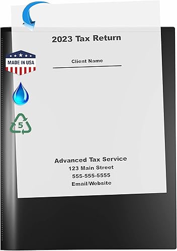 Nicky's Folder Organizador de clientes, patentado resistente a desgarros, plástico flexible, 2 bolsillos interiores, 2 fundas exteriores, papel