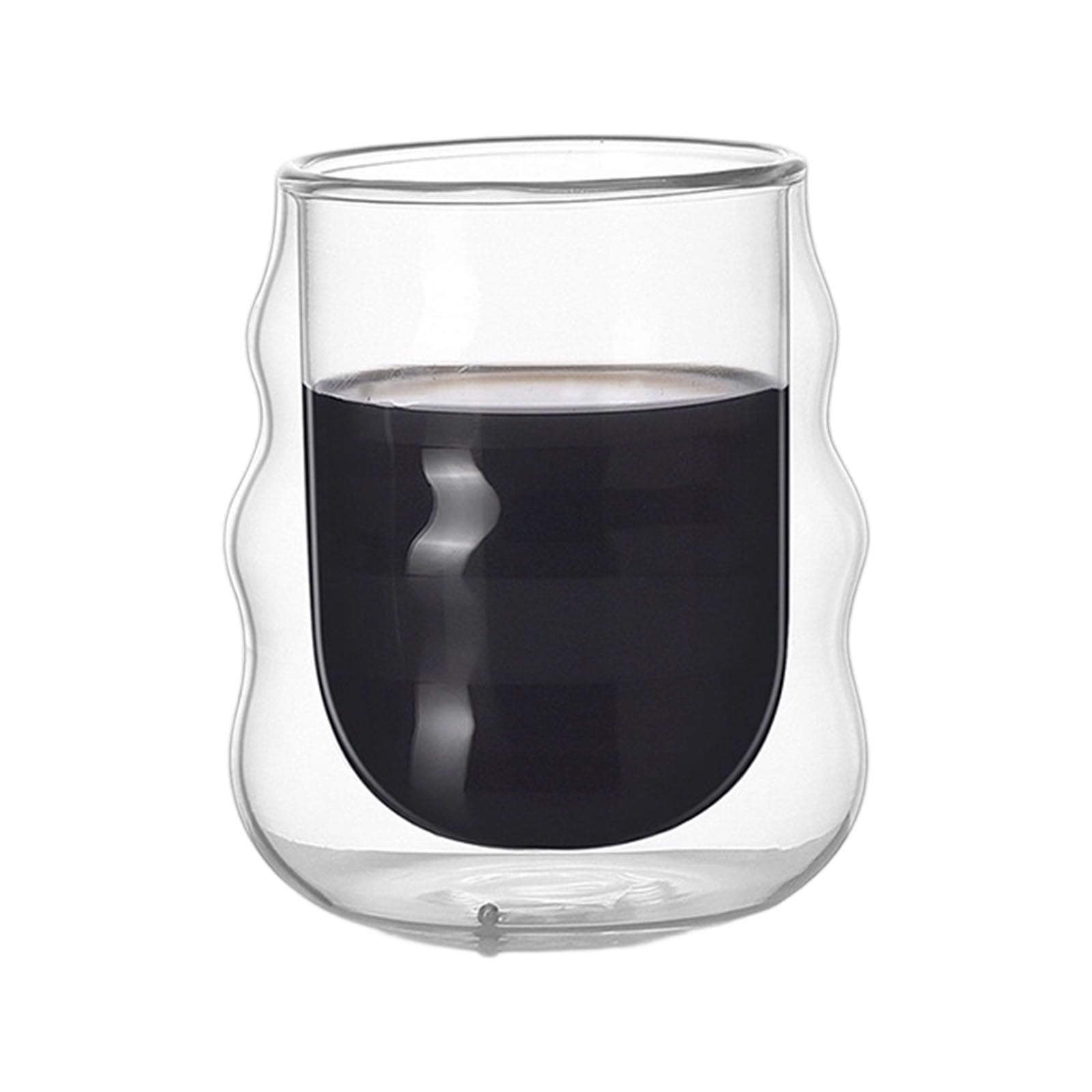 Tsophreniq Walled Borosilicate Glass Cup Drinking Mug Drinkware for Tea Coffee Cold Drink Borosilicate Coffee Cup