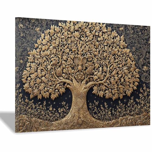 Tableau moderne Arbre de Vie pour créer une ambiance chaleureuse dans un bureau ou grand salon