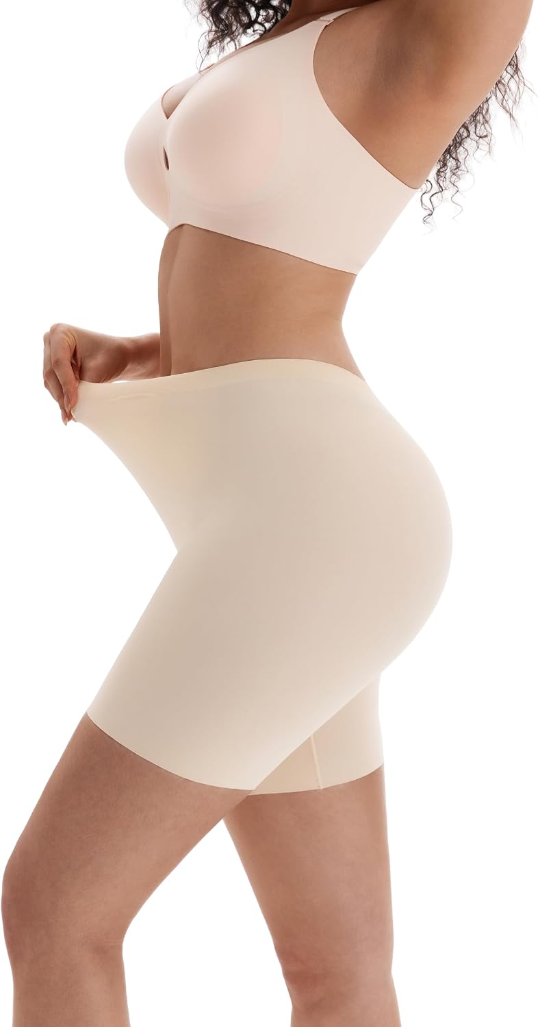 Anti Chafing Slip Shorts for Women Smooth Safety Boyshort for Under Dress | Cooling, Boyshort Underwear, Panties, For Skirts & Party Dresses