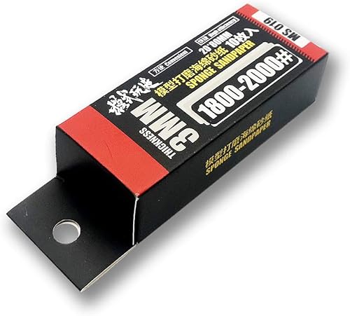 Miniatura 8 de Hobby Model Craft Tools - Esponja de lijado multiusos tipo 50 piezas (grano 320-400 # 500-600 # 800-1000 # 1200-1500 # 1800-2000)