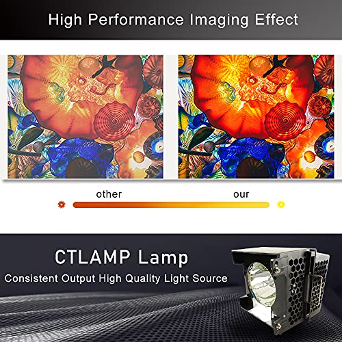 Ctlamp A+ Quality Y66-Lmp Professional Projector Lamp Bulb With Housing Y66-Lmp Replacement Compatible With Toshiba 50Hm67 57Hm117 57Hm167 65Hm117 65Hm167 50Hm66 50Hmx96 56Hm16 56Hm66 56Hmx96 50Hm16 #TOP3