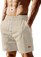 Sailwind Men's Casual 5" Shorts Corduroy Elastic Waist Drawstring Summer Beach Short