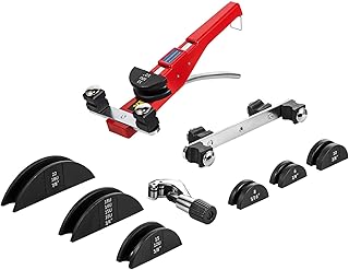 Ratcheting Pipe Tube Bender HVAC Refrigeration Tool 7 Dies w/ Pipe Cutter