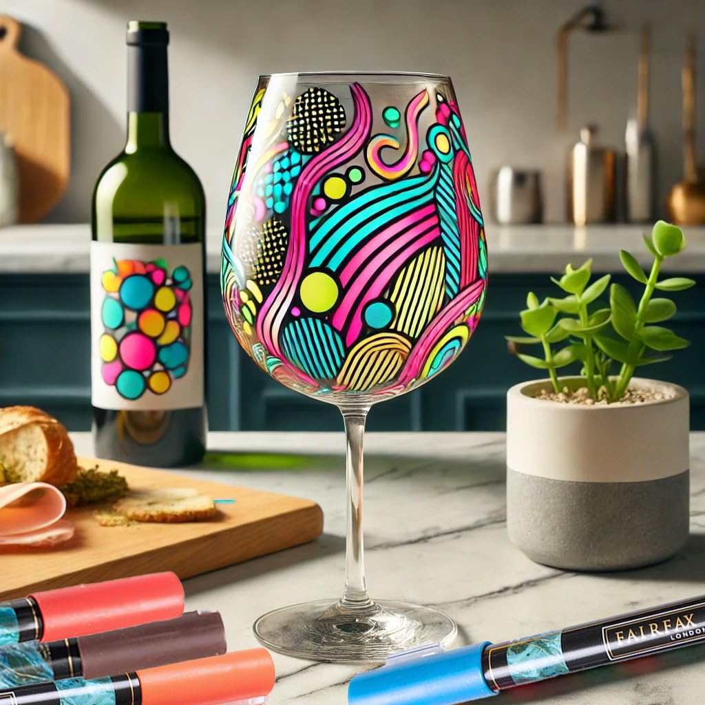 HTI Fairfax & Co Acrylic Paint Pens | 12 Colour Markers for Rock Painting, Glass, Mugs, Canvas & Multi-Surface Art | Non-Toxic, Waterproof, Quick-Drying Pens for Pebbles, Plastic & DIY Projects