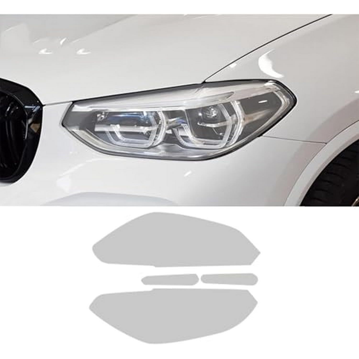 Film de protection phare pour BMW X4 G02 M 2019-2021 en vinyle TPU transparent