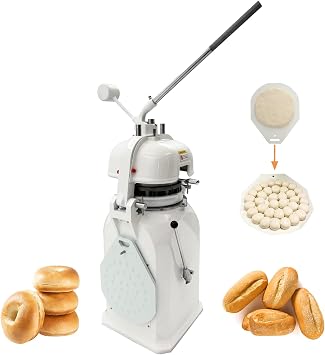 Semi-Automatic Dough Divider Rounder Machine 36Pcs 20g-70g Uniform Dough Ball Forming Maker Portioning Rounder with 3 Rolling Disc for Pizza Pastry Bakery 110V