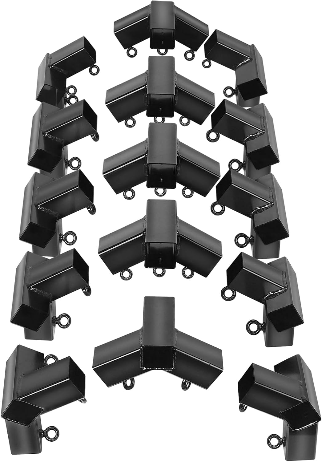 Aoneky Square 1.5'' Corner Canopy Fitting Couplers Kit - Frame Carport Connectors (10-Legs Kits)