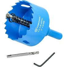 2 Inch Hole Saw with Arbor for Metal and Wood Cutting, Bi-Metal Hole Cutter, 2" Hole Saw Kit for Drywall, Wood, PVC Boards, Fiberglass and Vent Pipes