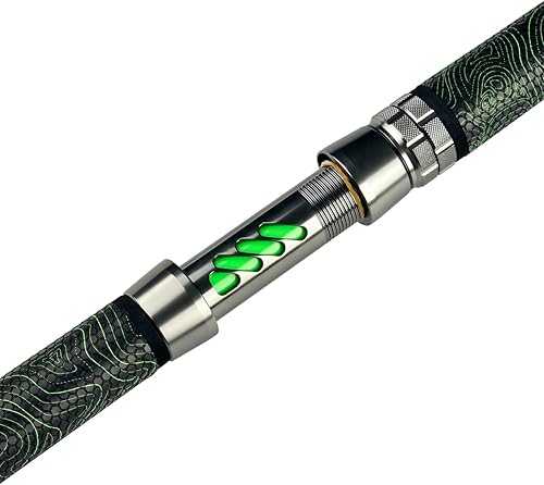 Miniatura 2 de Monster Caña de pesca para bagre, 1 pieza de 7 pies que brillan en la oscuridad, caña de pescar duradera de vidrio S y grafito de carbono para