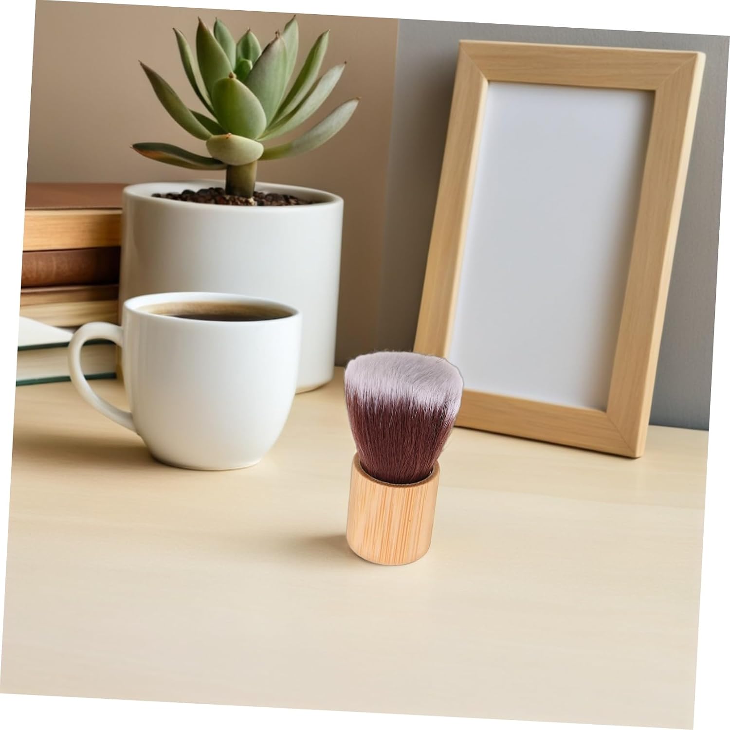 Homoyoyo 2pcs Wooden Handle Dust Cleaning Brush with Fiber Bristles for Scratch-Free Maintenance, Small Dust Removal Tool for Keyboard and Musical Instruments Desktop Cleaning