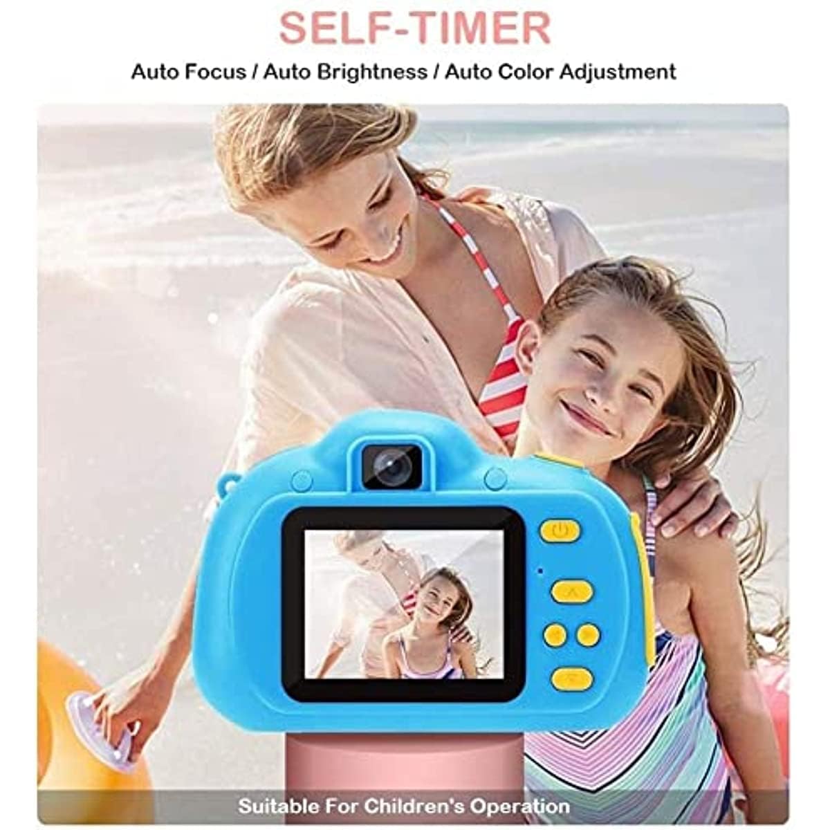 Juguetes electrónicos para niños Cámara Digital Pantalla HD IPS Cámaras Digitales de Video de 8 MP para niños, Regalos para niños/niñas de 4 a 12 años,Azul