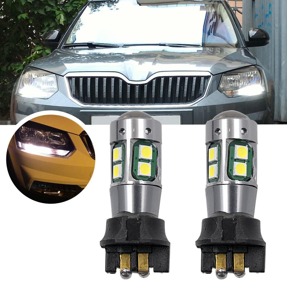 PW24W LED Drl luces de circulación diurna para 2014 2015 2016 2017 S/koda Yeti PW24W bombillas LED de luz diurna, lámpara LED Drl para coche, luces de circulación diurna Drl