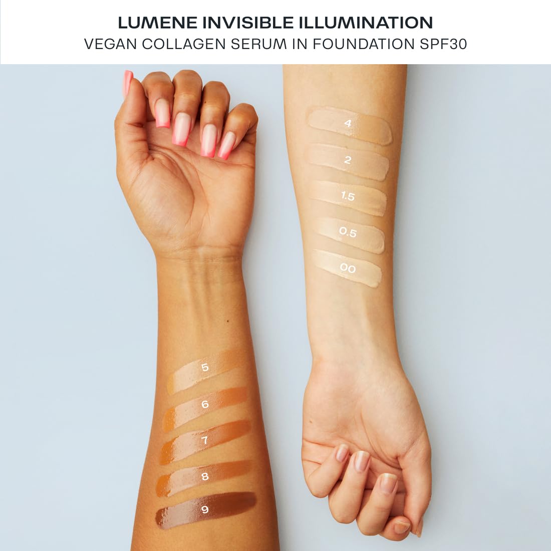 Base de maquillaje con sérum tintado LUMENE Invisible Illumination | SPF 30 | Tono 08 | Cobertura ligera y luminosa | Con colágeno vegano y ácido hialurónico | Hidrata, ilumina y protege | 30 ml