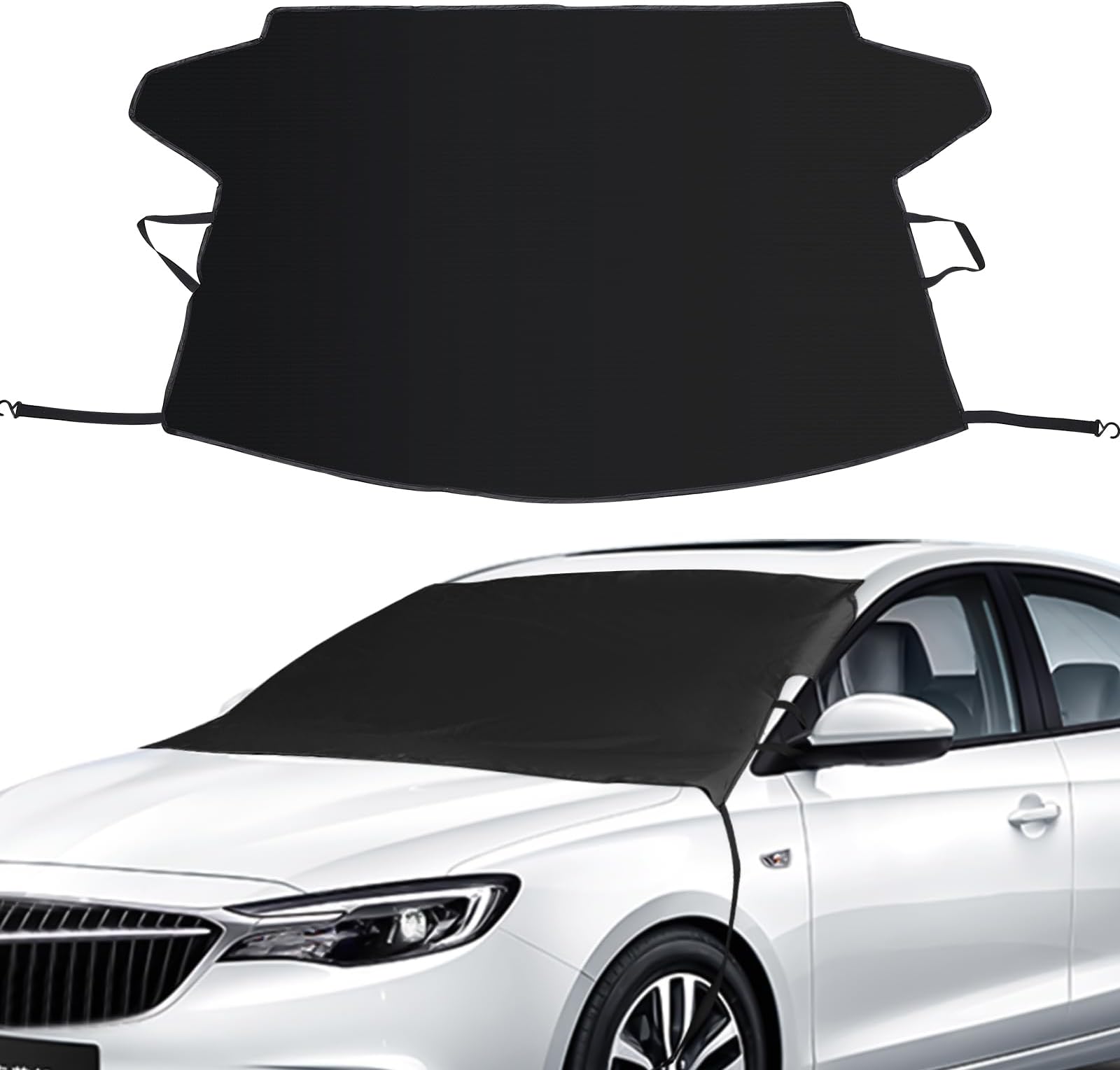 - Windshield Cover for Ice and Snow, Car Windshield Snow Cover Winter Ice Frost Guard Sunshade Protector, Universal Fit SUV Auto Car Cover Snow Water Proof UV Dust Resistant, 63 Inches Wide