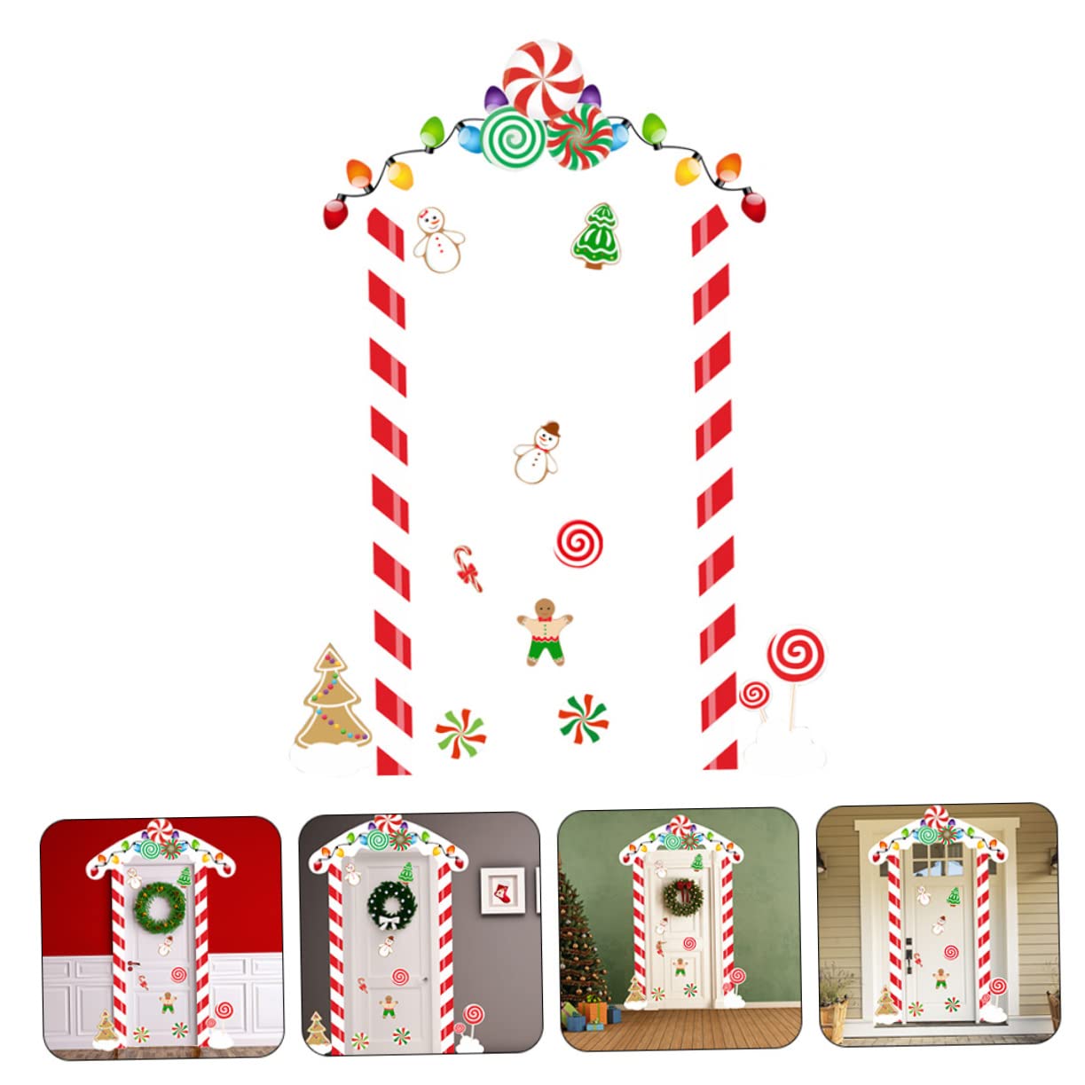 UKCOCO 2sets Adesivi Natalizi Per Decorazioni Festive Per Facili Applicare Su Lisce Per e