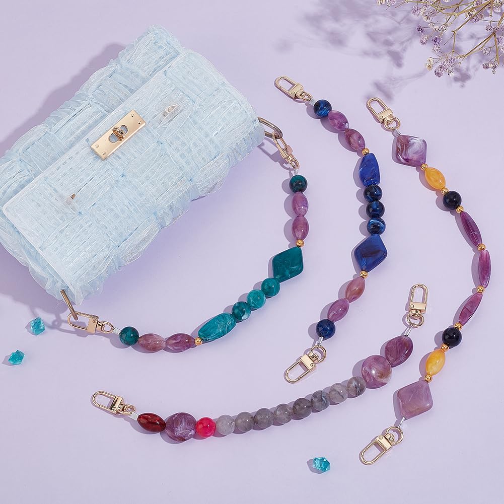 Amosfun Catena Per Borsa in Resina Colorata 31.5 Pollici Accessorio Unico Retrò Catena Di Ricambio E Tracolla Decorativa Leggera Per Uso Quotidiano