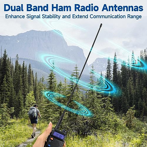 Antena de radio de doble banda VHF UHF para walkie talkie Baofeng UV-5R y UV-82 2