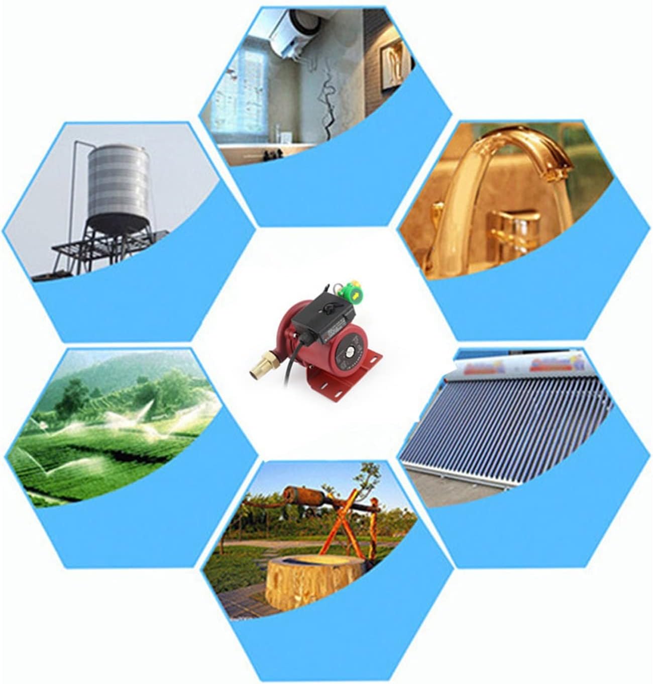 Mini Submersible Portable Electric Water Pump 120W Pipe Booster Pump Mini Shower 220V High Pressure Automatic Household Mute(120W)