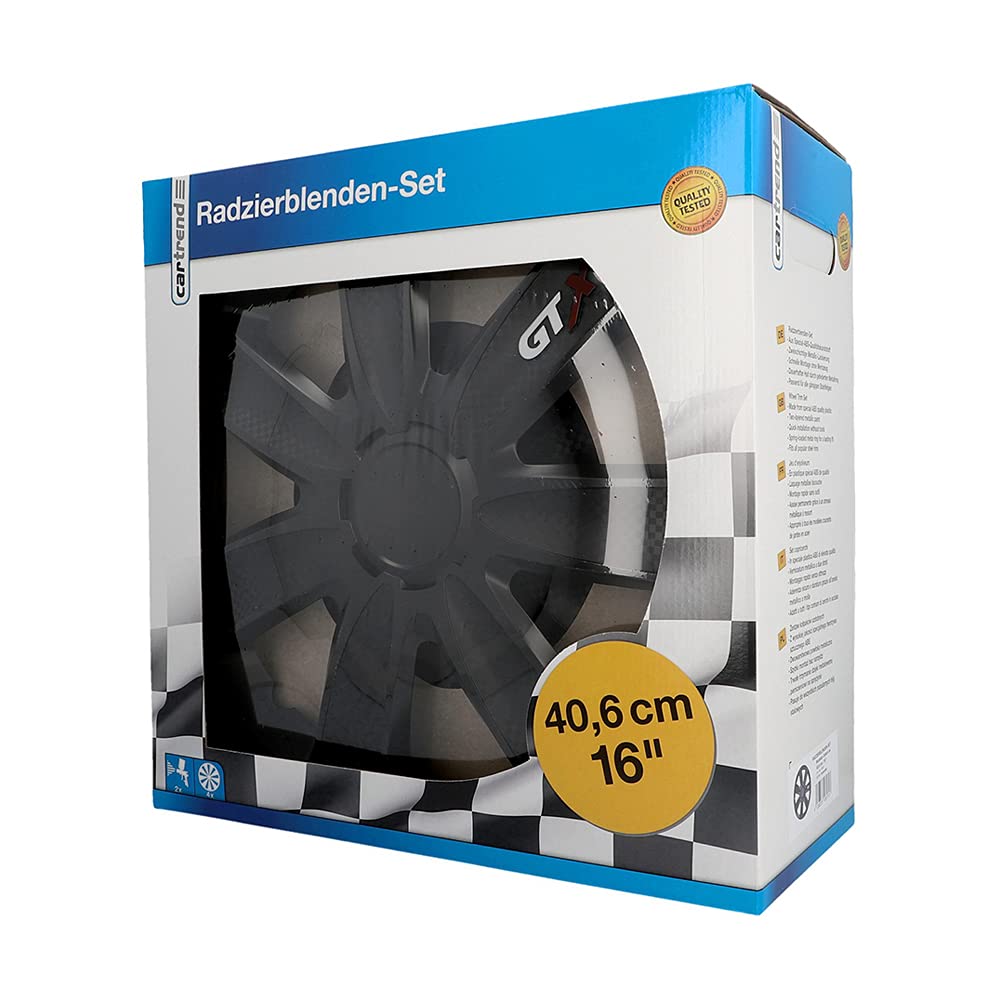 CARTREND Tapacubos 16" pulgada Kit Embelecedores De Rueda Juego de tapacubos 10567