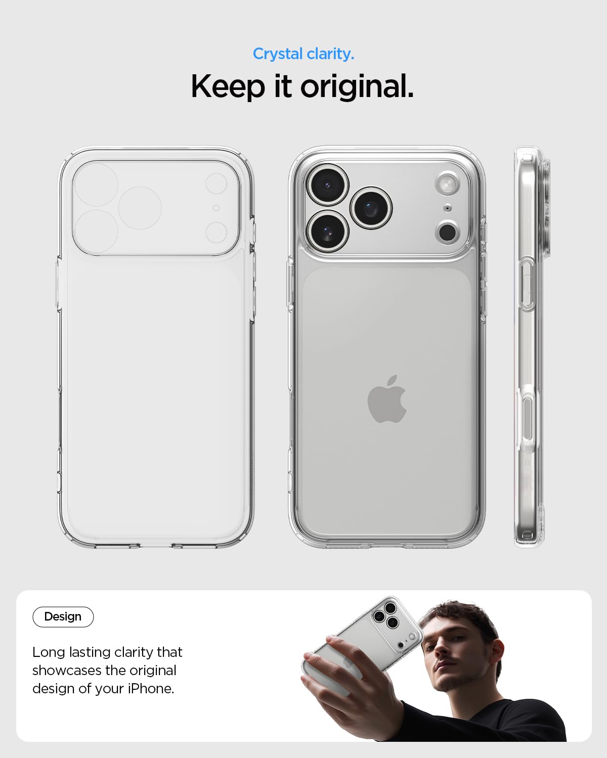 Spigen Ultra Hybrid Pack - Cover Trasparente e Vetro Temperato per iPhone 17 Pro