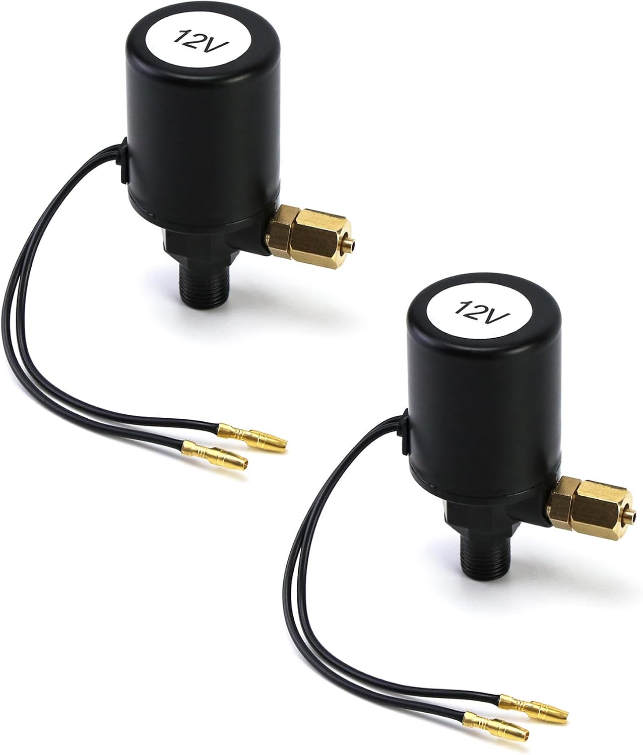 Électrovanne Klaxon Air - Lot De 2 - 12V/24V - Raccord 6.35mm NPT - Pour Klaxon Pneumatique Véhicule