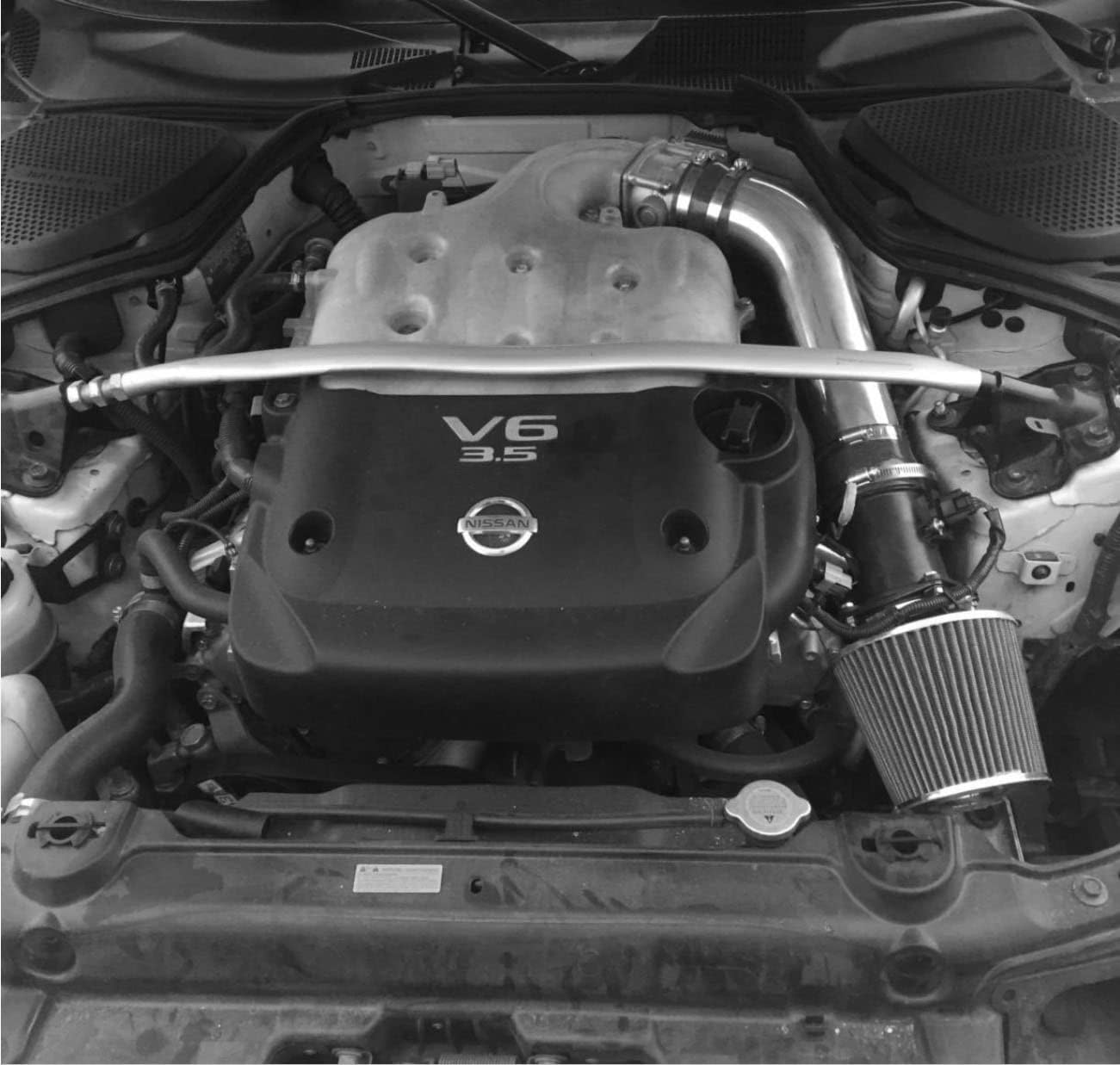 INTAKEKAI Performance Air Intake (Compatible with 2003-2006 Nissan 350Z 350ZX / 2003-2006 INFINITI G35 FX35 3.5 3.5l V6 models) (BLACK)