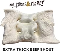 Vista 2 de BULLYSTICKS & MORE Hocicos de mejillas de carne ahumada de 8 a 10 pulgadas para perros (extra gruesos, 3 unidades) - Masticables para perros - Tiras