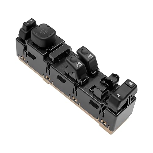 Master Power - Interruptor de ventana para puerta delantera del lado del conductor con interruptor de espejo y módulo. Reemplazo para Chevy
