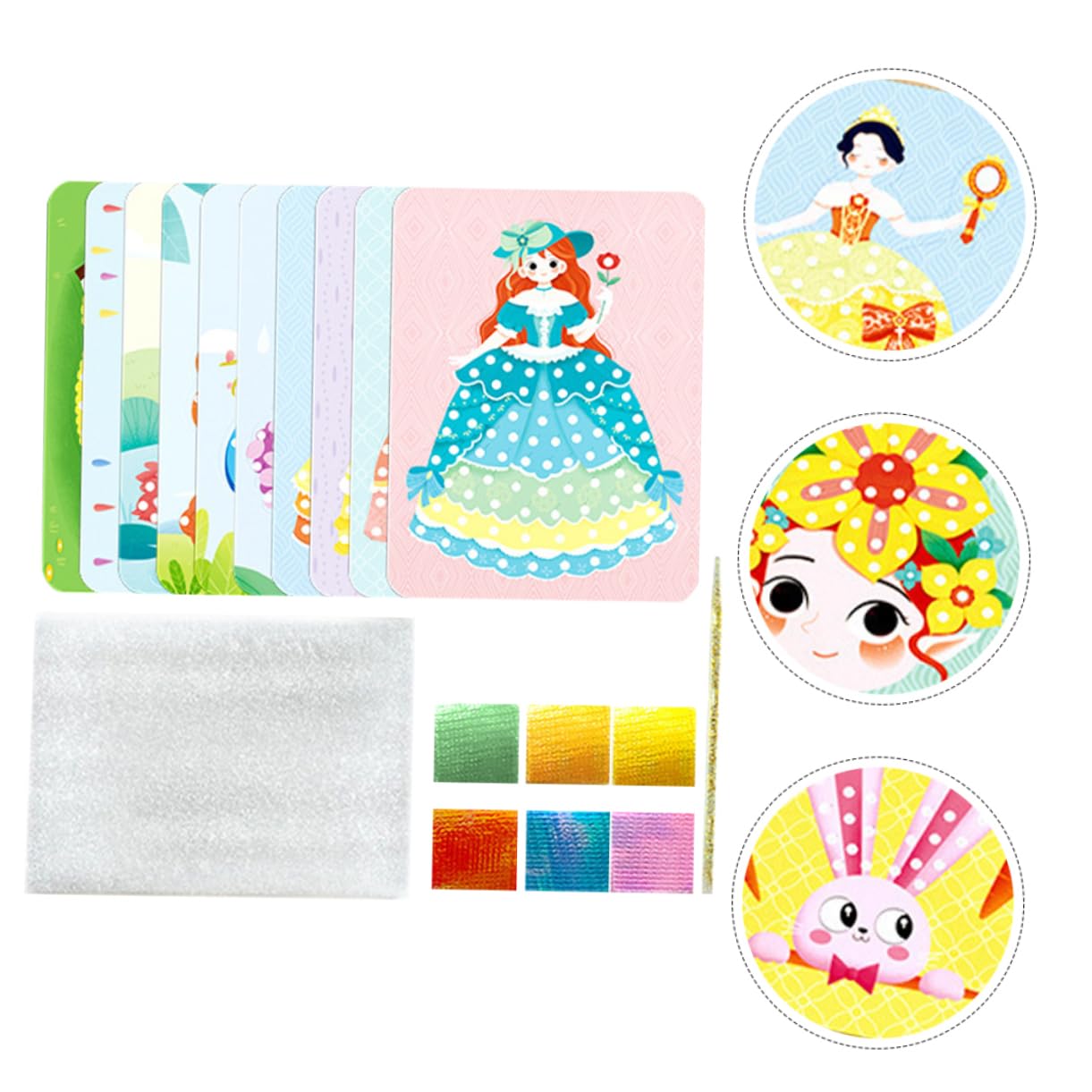 TOYANDONA Juego de Dibujo Punción para Niños, 2 Sets, Tela y Plástico