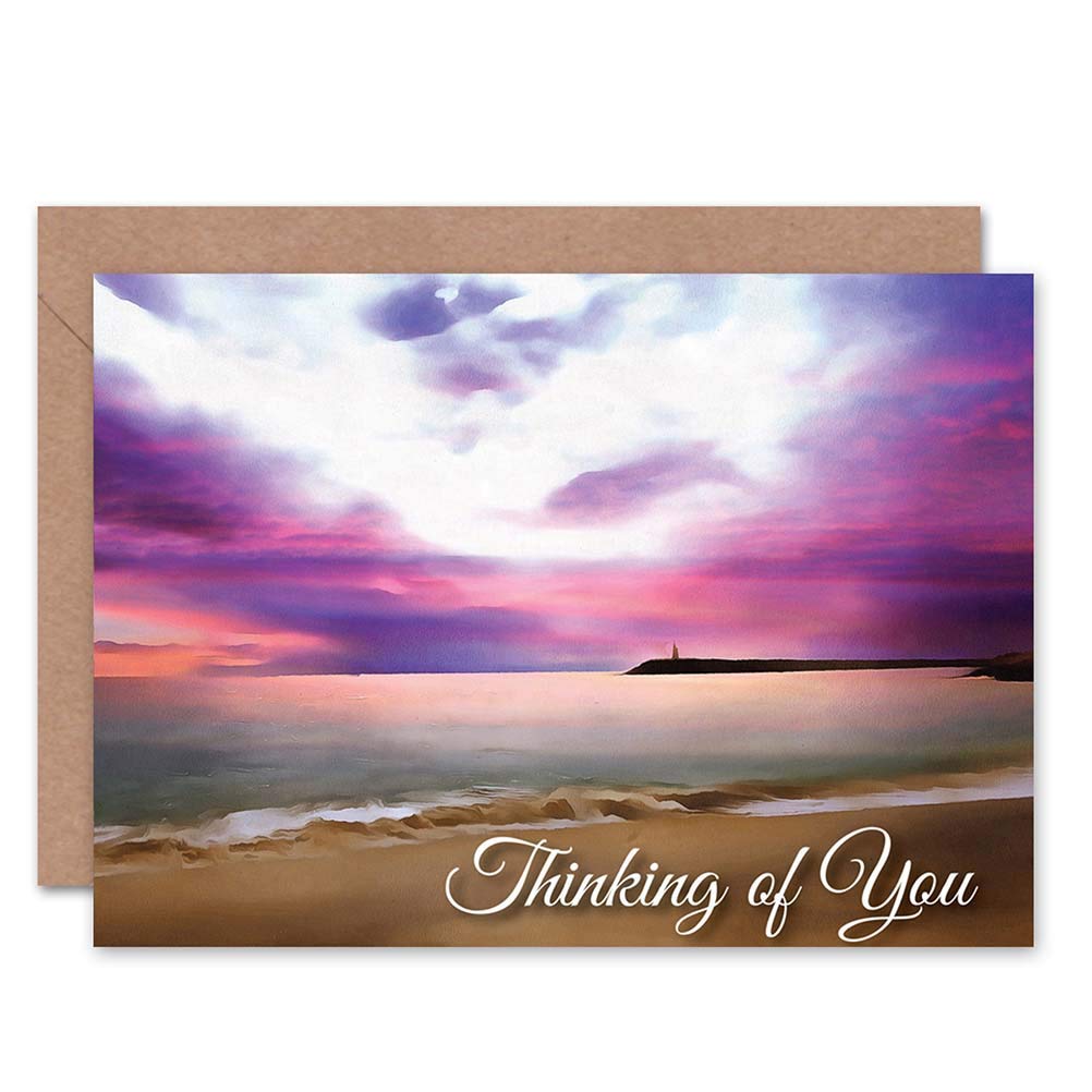 Wee Blue Coo CARD GREETING SYMPATHY BEREAVEMENT LANDSCAPE SEA GIFT