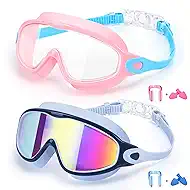 EverSport 2 Pack Kids Swimming Goggles, Anti-fog Swim Goggles for Toddler Girls Boys 3-15