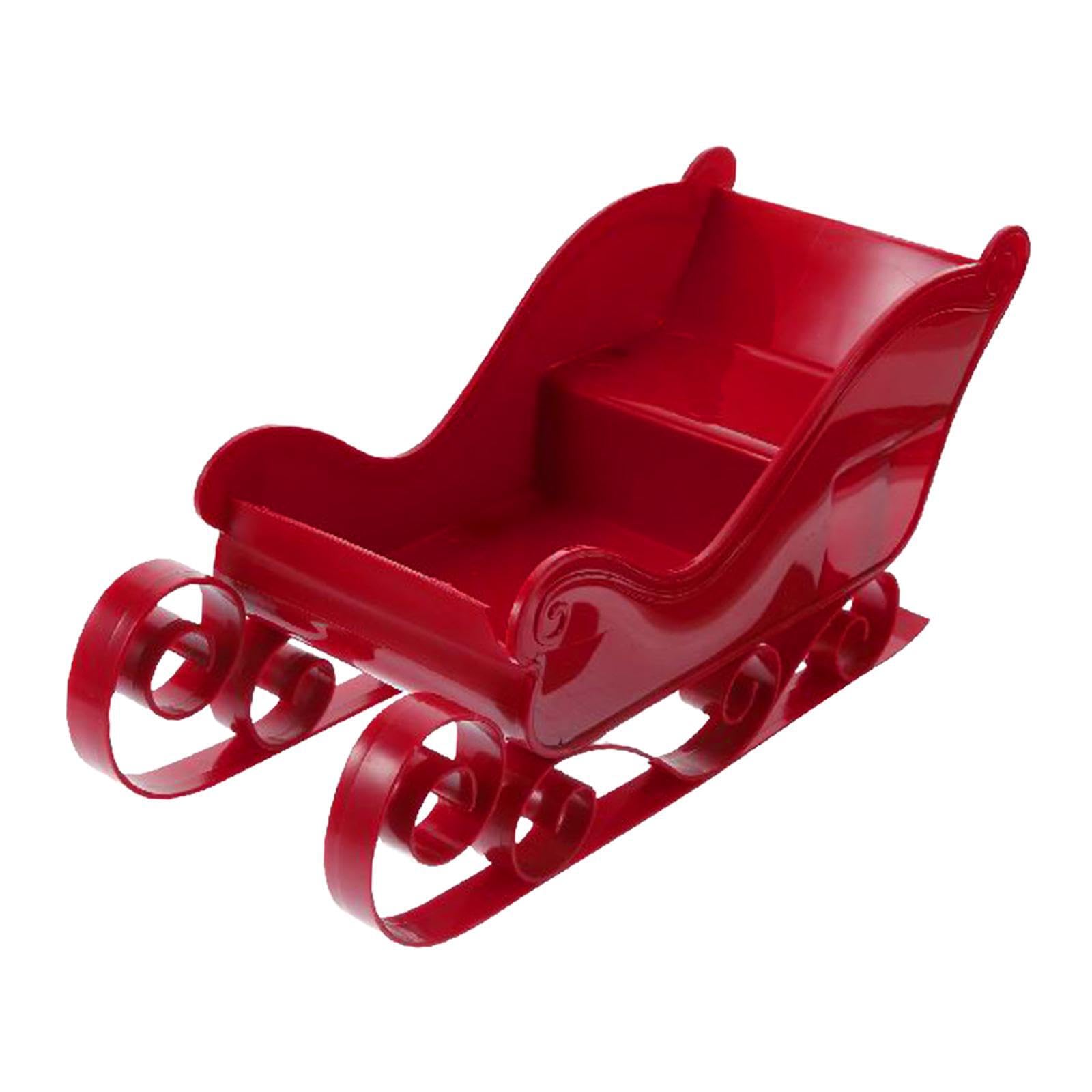 AMSLSIU Santa Sleigh Ornament Holiday Ornaments Present Christmas Sleigh Statue Crafts Unique Holiday Décor Miniature Collectibles Christmas Statue Ornament