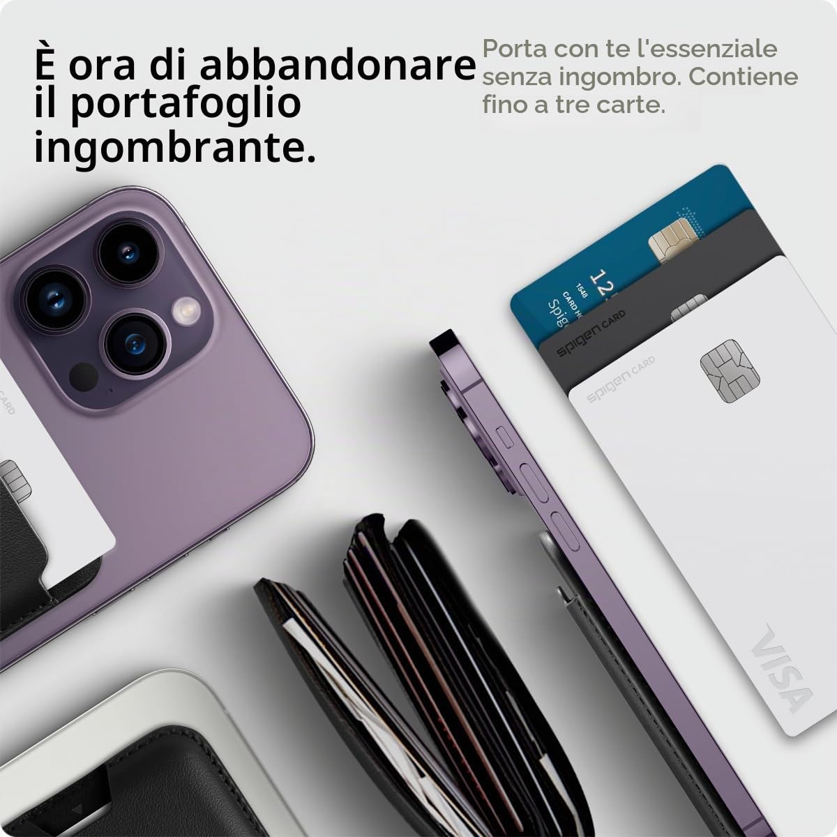 Spigen Valentinus MagFit Portafoglio MagSafe Wallet Magnetico Portacarte Compatibile con iPhone 17/16/15/14/13/12 Modelle, Accessori MagSafe