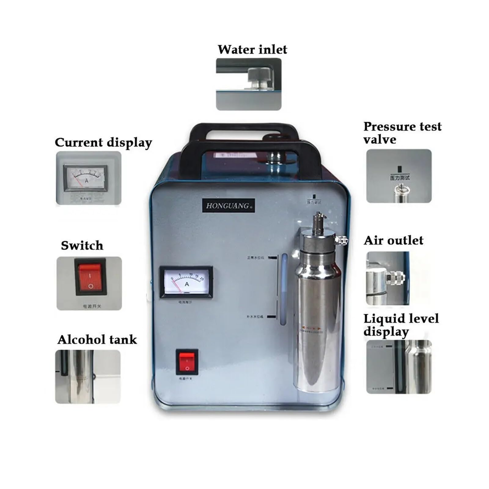 75L H160 Sauerstoff Wasserstoff HHO Gas Flamme nerator Acryl Polieren Machin Polierer Wasser Schweißen Maschine Für den Heimwerkergebrauch