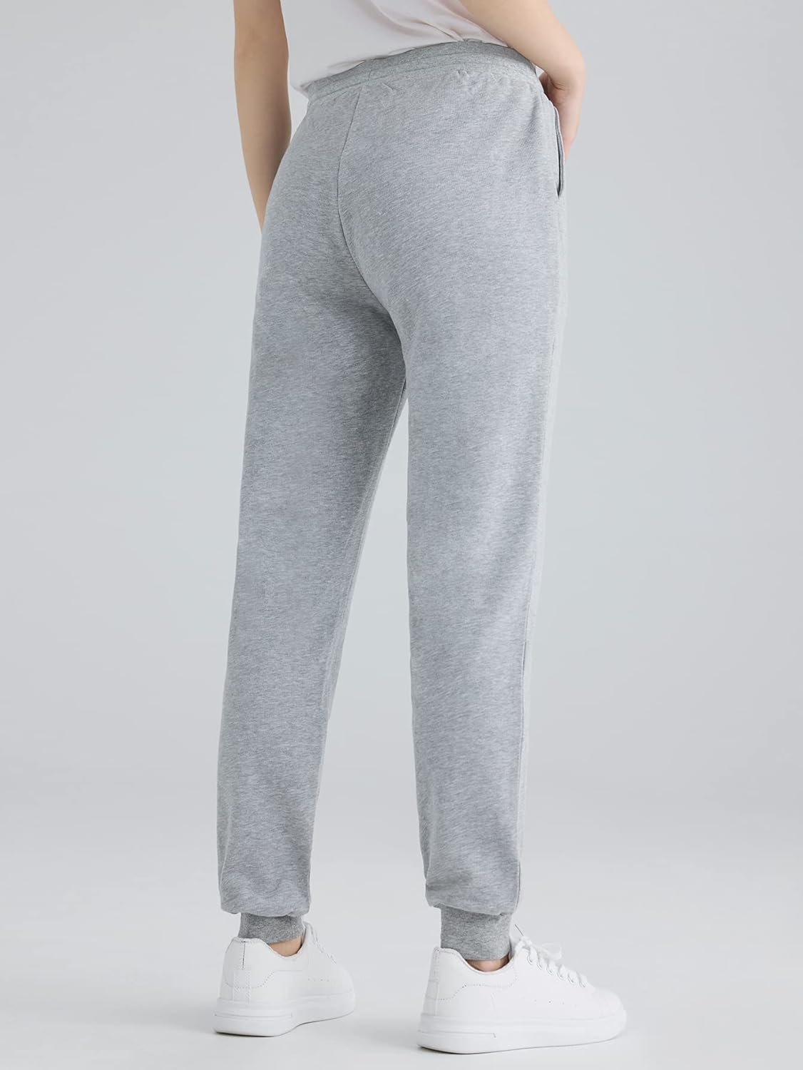 Weintee Women's Petite Joggers Cotton Sweatpants with Pockets - Image 3