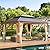 EROMMY 12'X14' Hardtop Gazebo, Wooden Finish Coated Thicker Aluminum Frame with Galvanized Steel Roof, Outdoor Permanent Metal Pavilion with Curtains and Nettings for Patio, Backyard and Lawns