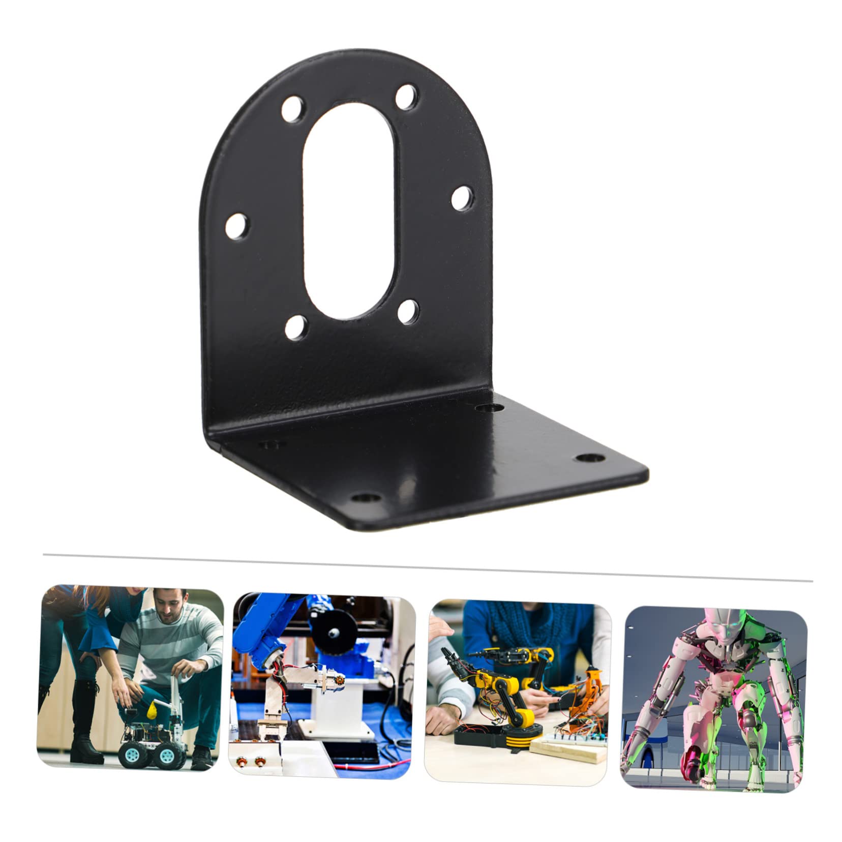 Mikikit 2sets Dc Gear Motors Mounting Bracket Stainless Steel Dc Geared Motors Bracket Mount 2pcs*2