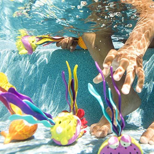 B. Toys – Shark Scoop-A-Diving Pool Toys - 1 Shark Net & 4 Water Toys For Kids 3+ (5Piece) #TOP4