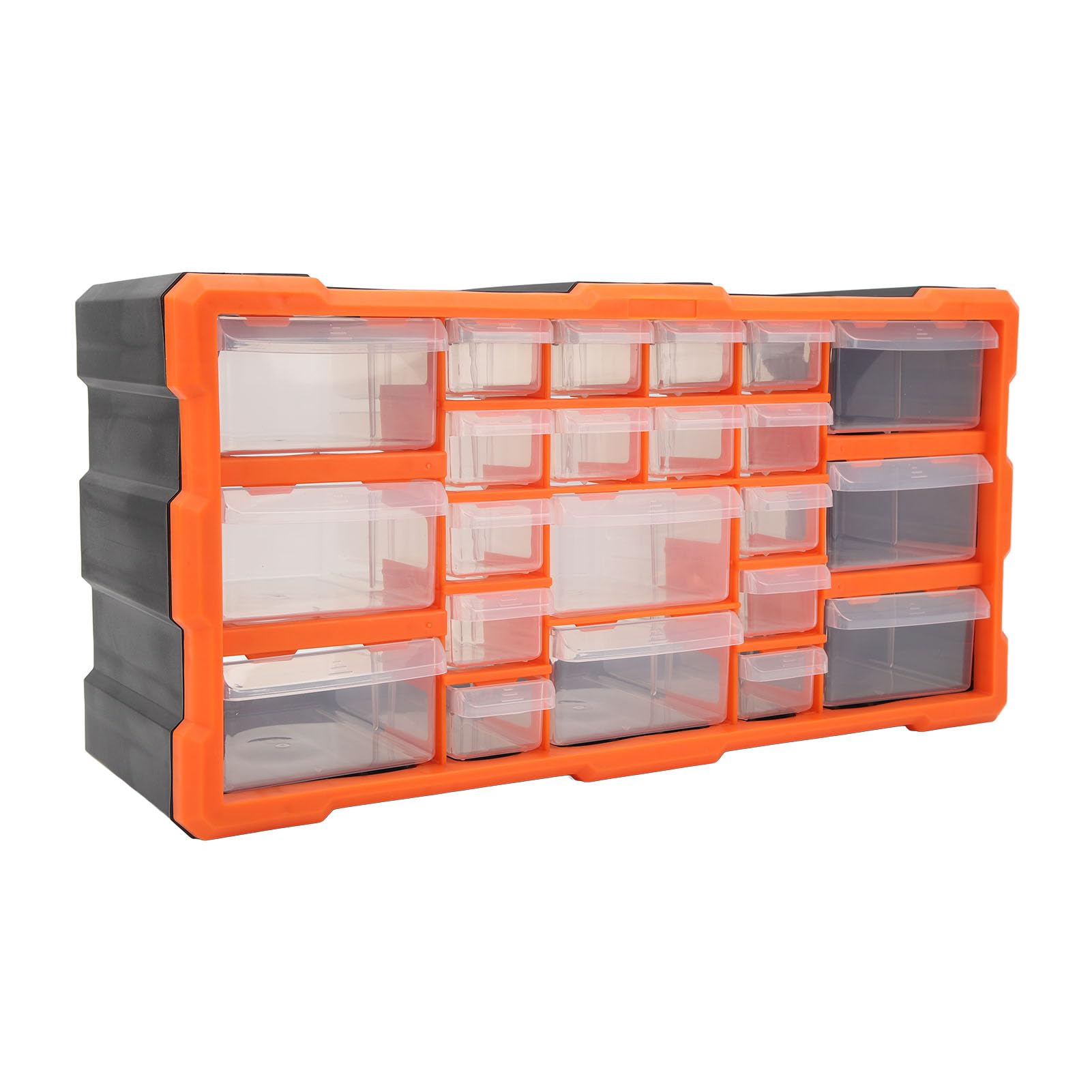 Jeanoko Organizer z 22 Szufladami Wszechstronny Plastikowy Pojemnik do Przechowywania dla Majsterkowiczów Śruby Warsztatowe i Szafka na Małe Części, Skrzynia na Sprzęt do Montażu na ścianie do