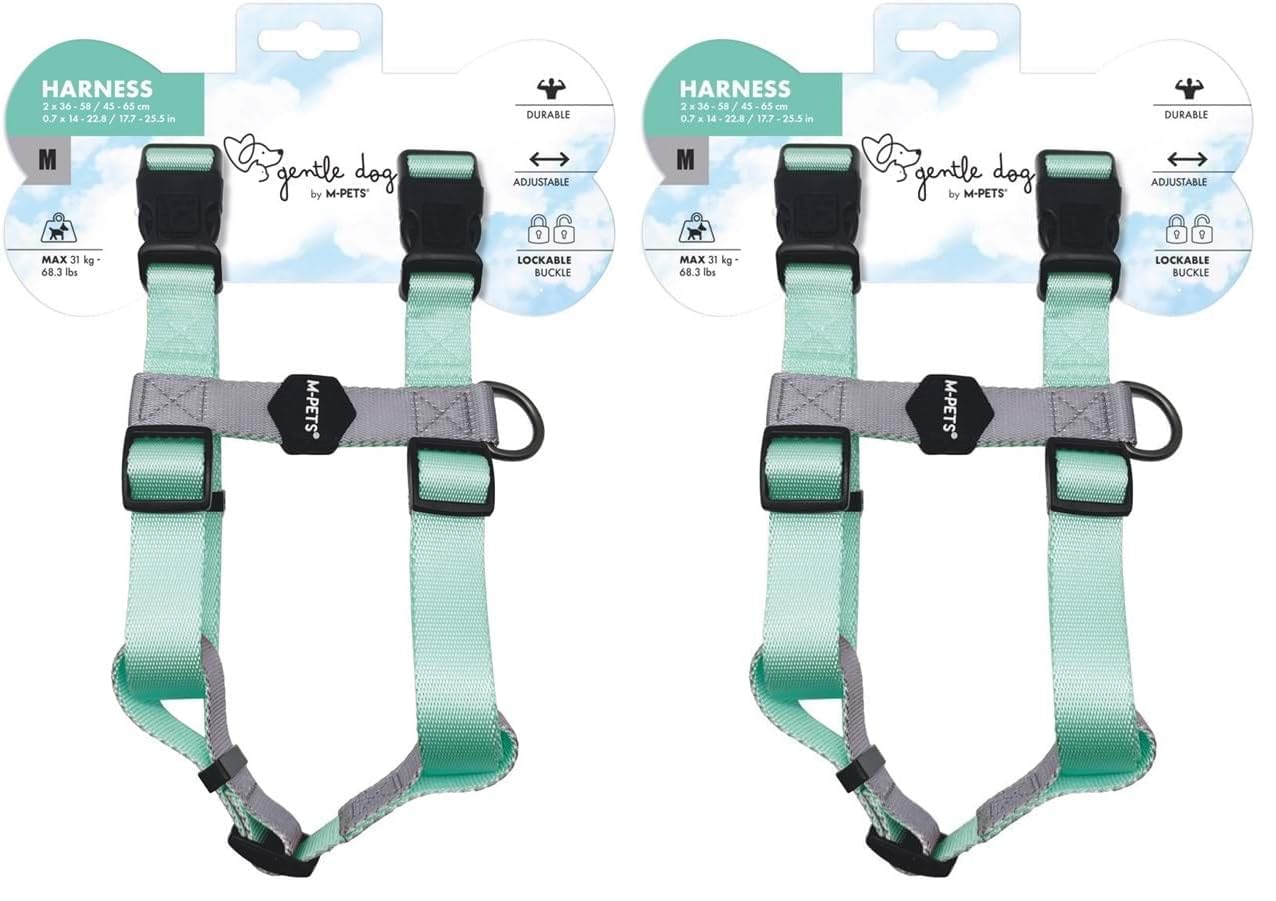 M-PETS GENTLE DOG GÖĞÜS TASMASI GREEN (M) (2 paketi)
