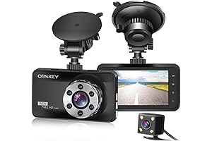 Motion Activated Dual Dash Cam with 170° Wide Angle