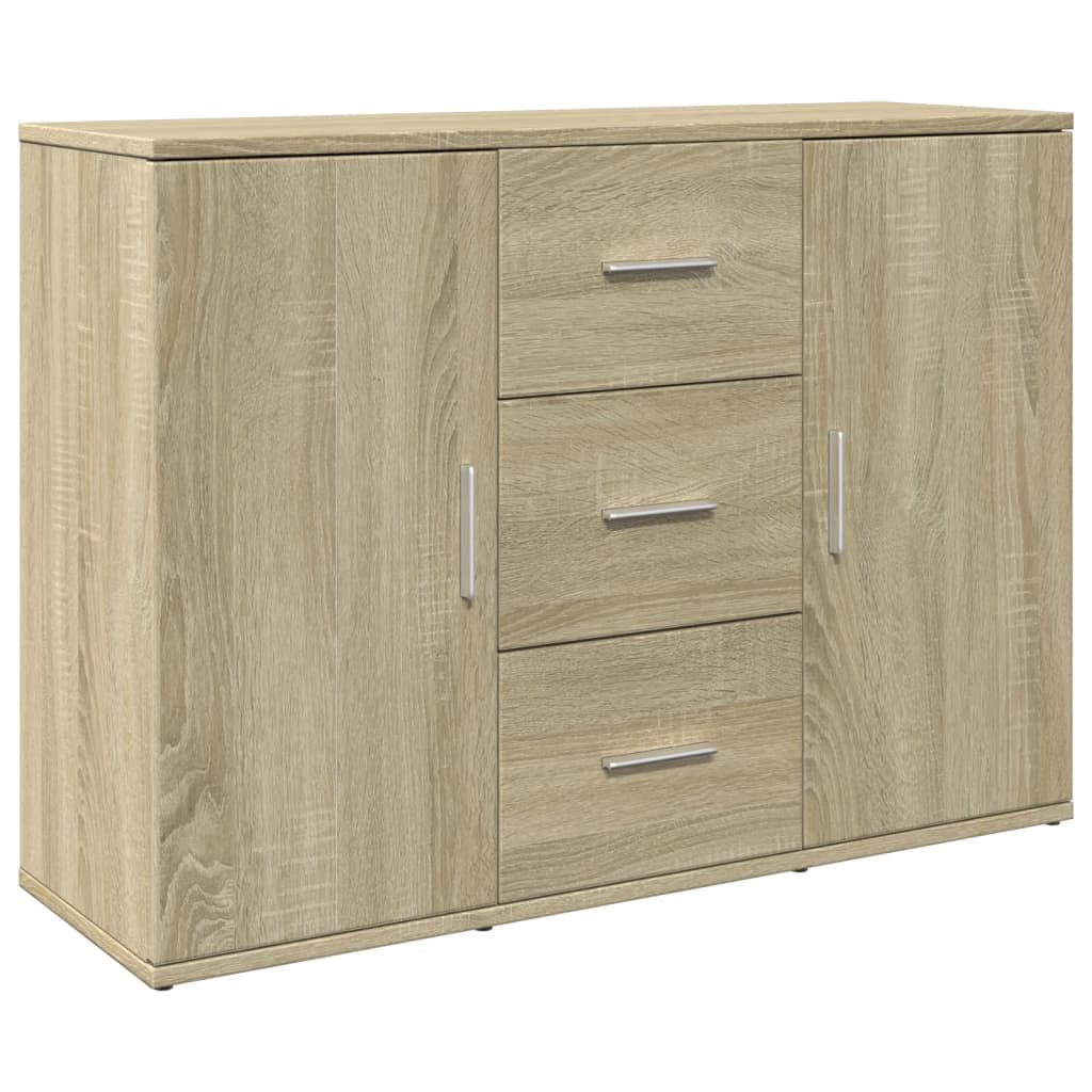 vidaXL Aparador de Madera de ingeniería Roble Sonoma 90,5x29,5x65 cm, Armario de almacenaje, Mueble aparador, Mueble de almacenaje de Cocina, bufé