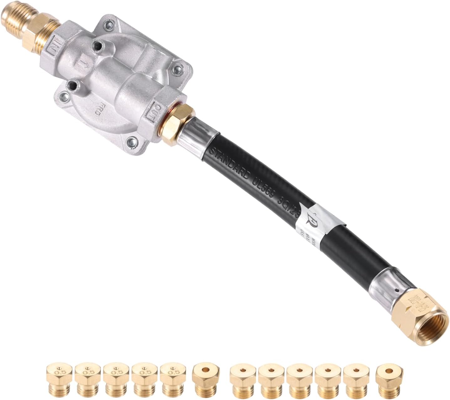 Natural Gas/Propane Grill Conversion Kits, Pressure Regulator Valve for Grill, Fire Pit, Stove, 1/2 PSIG Inlet Pressure & 4" W.C. Outlet Pressure