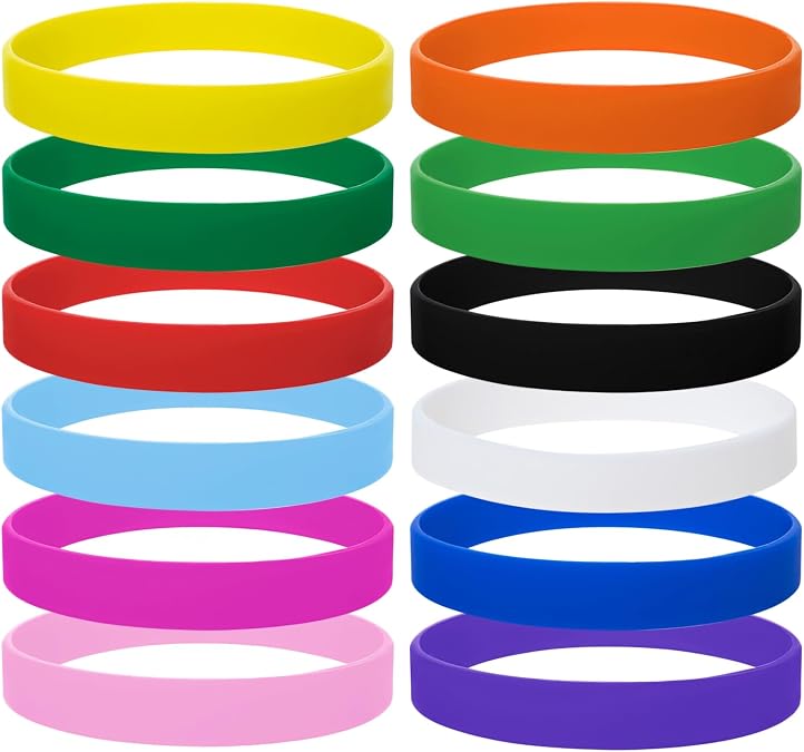 Lot De 15 Bracelets En Silicone Multicolores - Élastiques, 20.2 Cm De Circonférence - Pour événements, Sport - 7