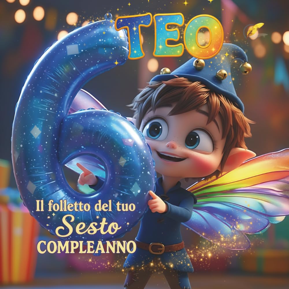 TEO, IL FOLLETTO DEL TUO SESTO COMPLEANNO: Libro personalizzabile per compleanno bambino e bambina di 6 anni | Libro e album dei ricordi infanzia | ... originale sesto compleanno bambino e bambina